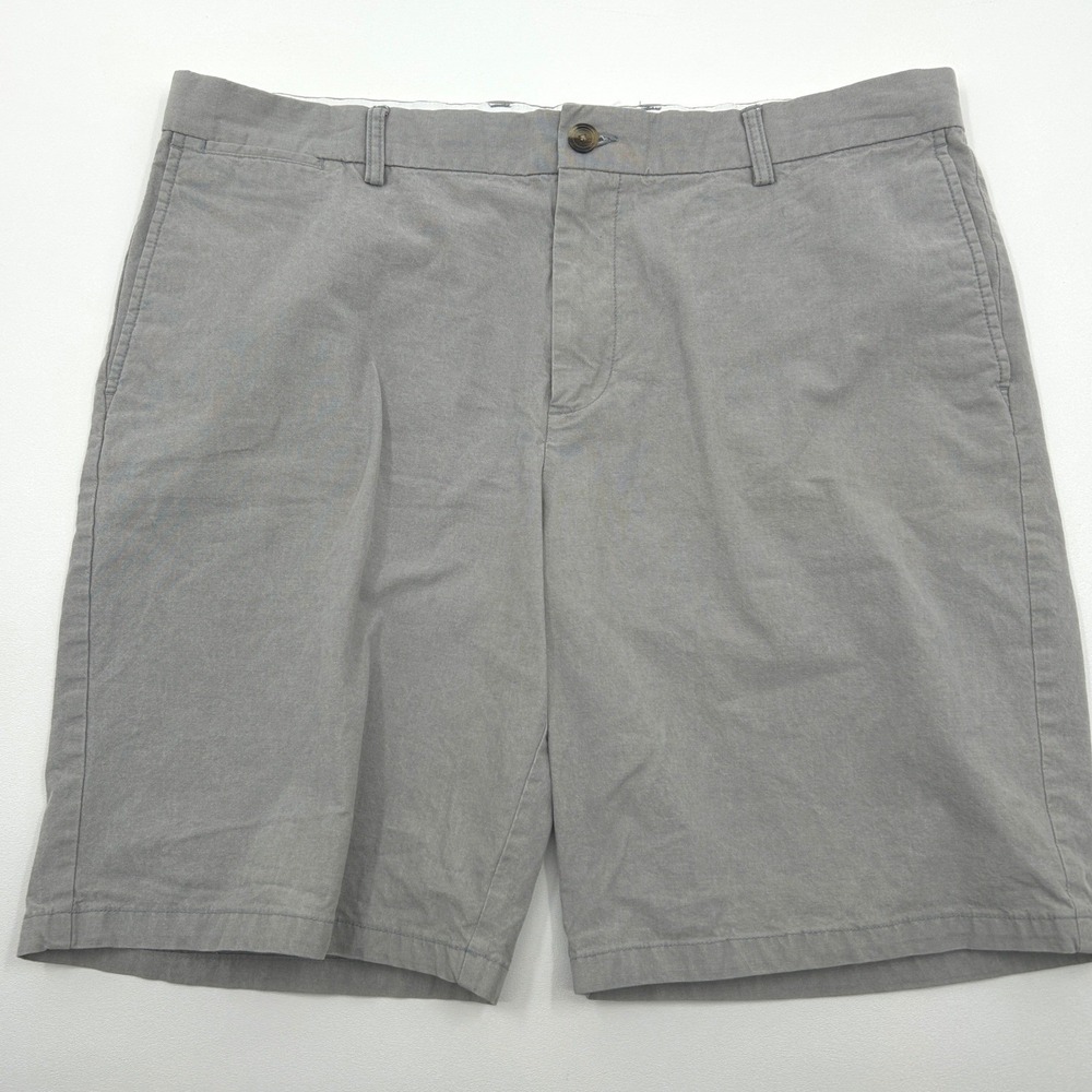 Old Navy Ultimate Slim Chino Shorts Mens 40 Light Grey Built-In Flex Casual Prep